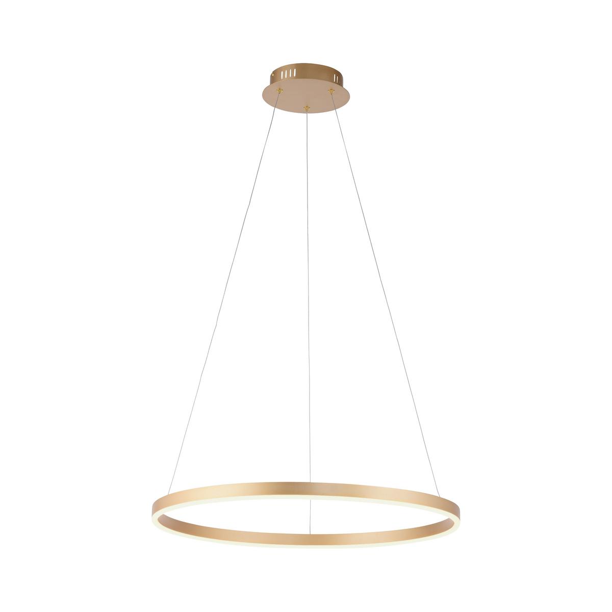 LAMPA WISZĄCA LED 15394-60 RITUS - kolor mosiężny, Design, tworzywo sztuczne/metal (58,5/58,5/120cm)