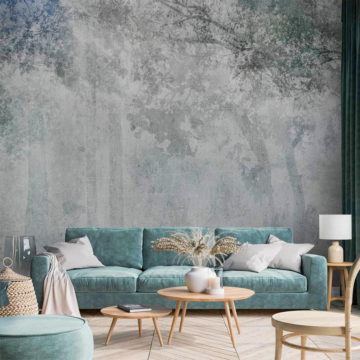 Fototapeta Echo Tree, 300x210cm - modra/siva, Trendi, tekstil (300/210cm) - artgeist