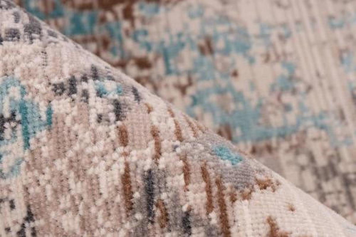 Vintage-teppich Pfh7d-80-150 - Türkis/Taupe, Design, Textil (80/150cm) - Kayoom