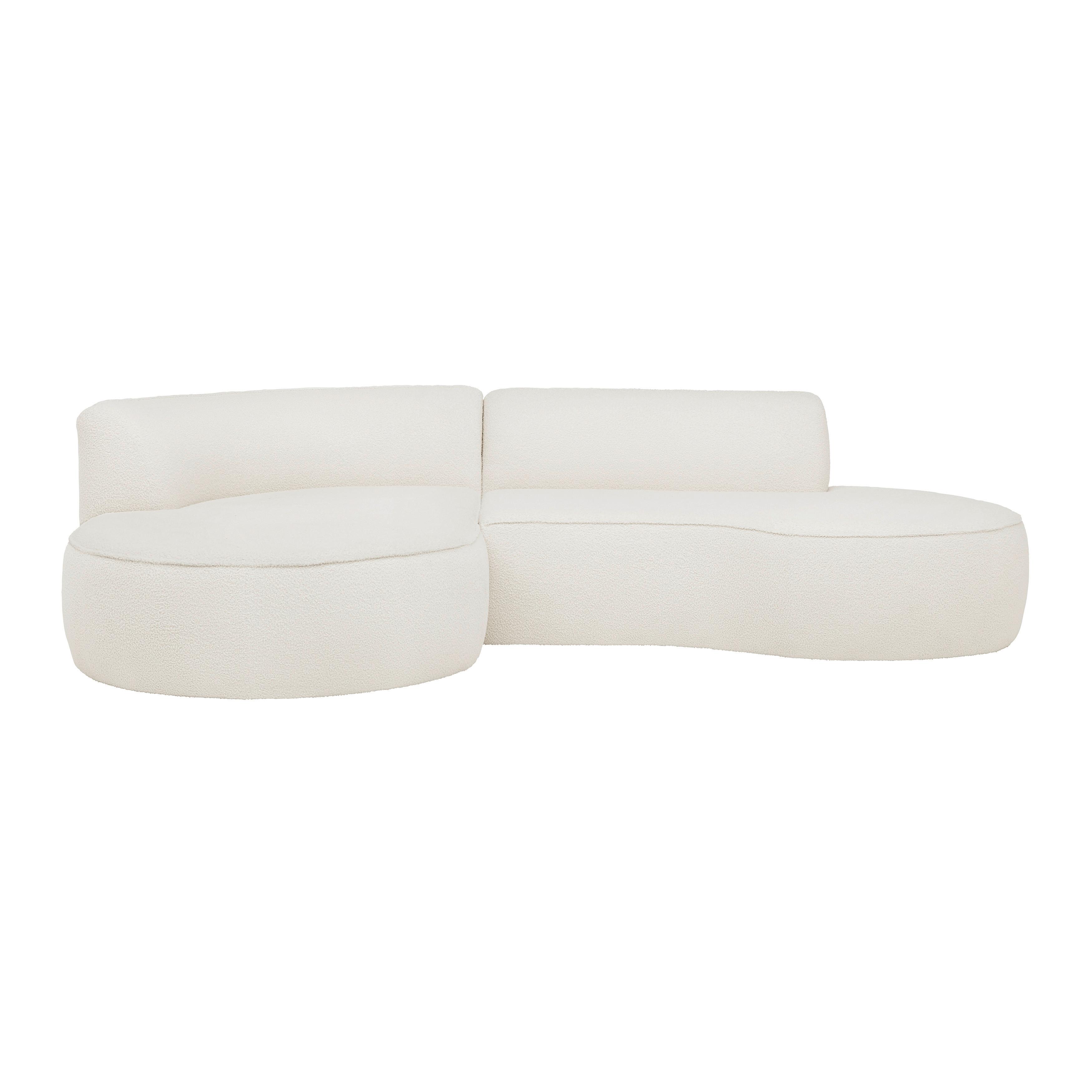 Sofa Belmondo Ecru - Ecru/Schwarz, MODERN, Kunststoff/Textil (296/75/184cm) - Mömax
