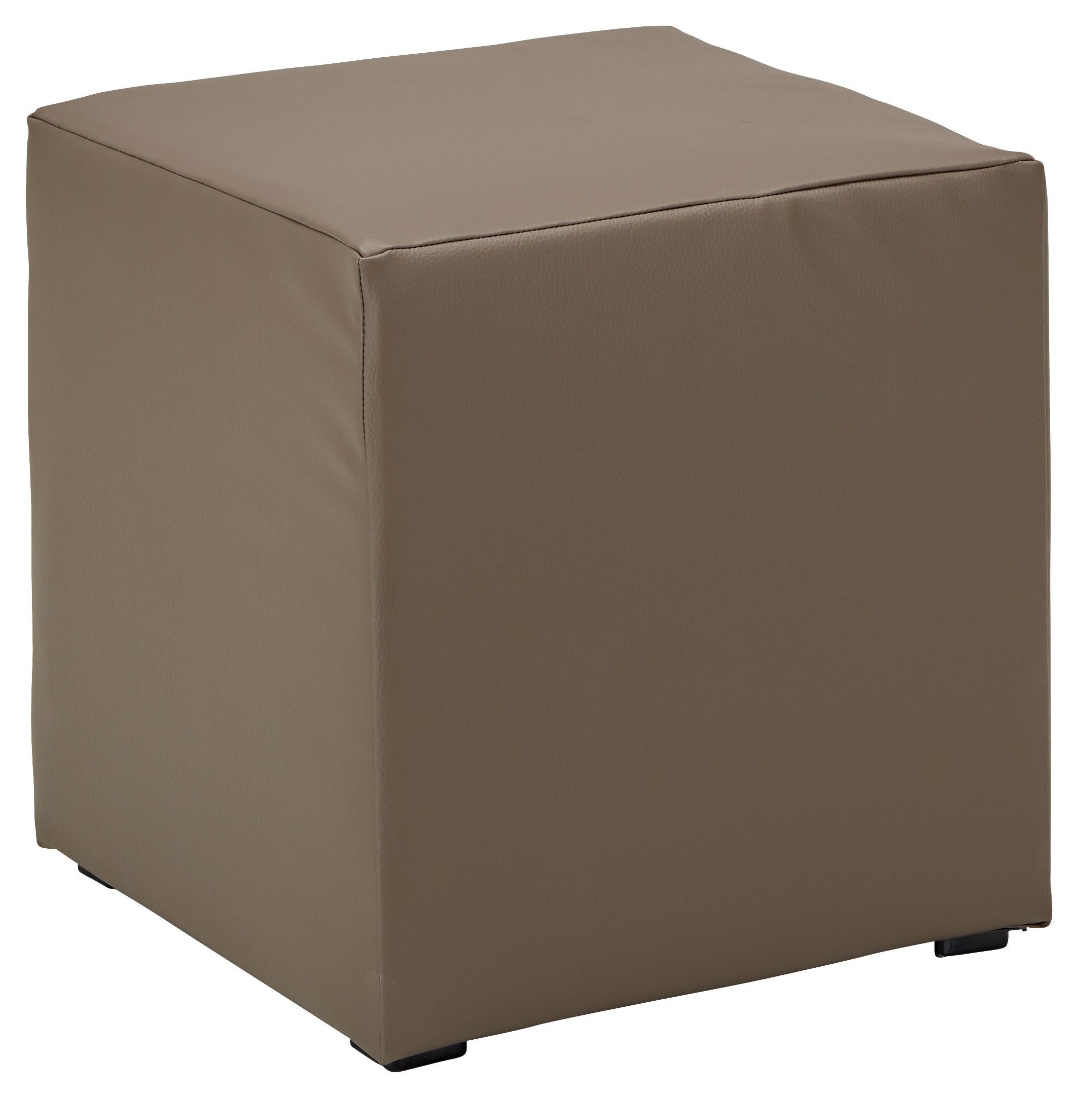 Hocker in Braun - Schwarz/Braun, Kunststoff/Textil (40/42/40cm) - Mömax