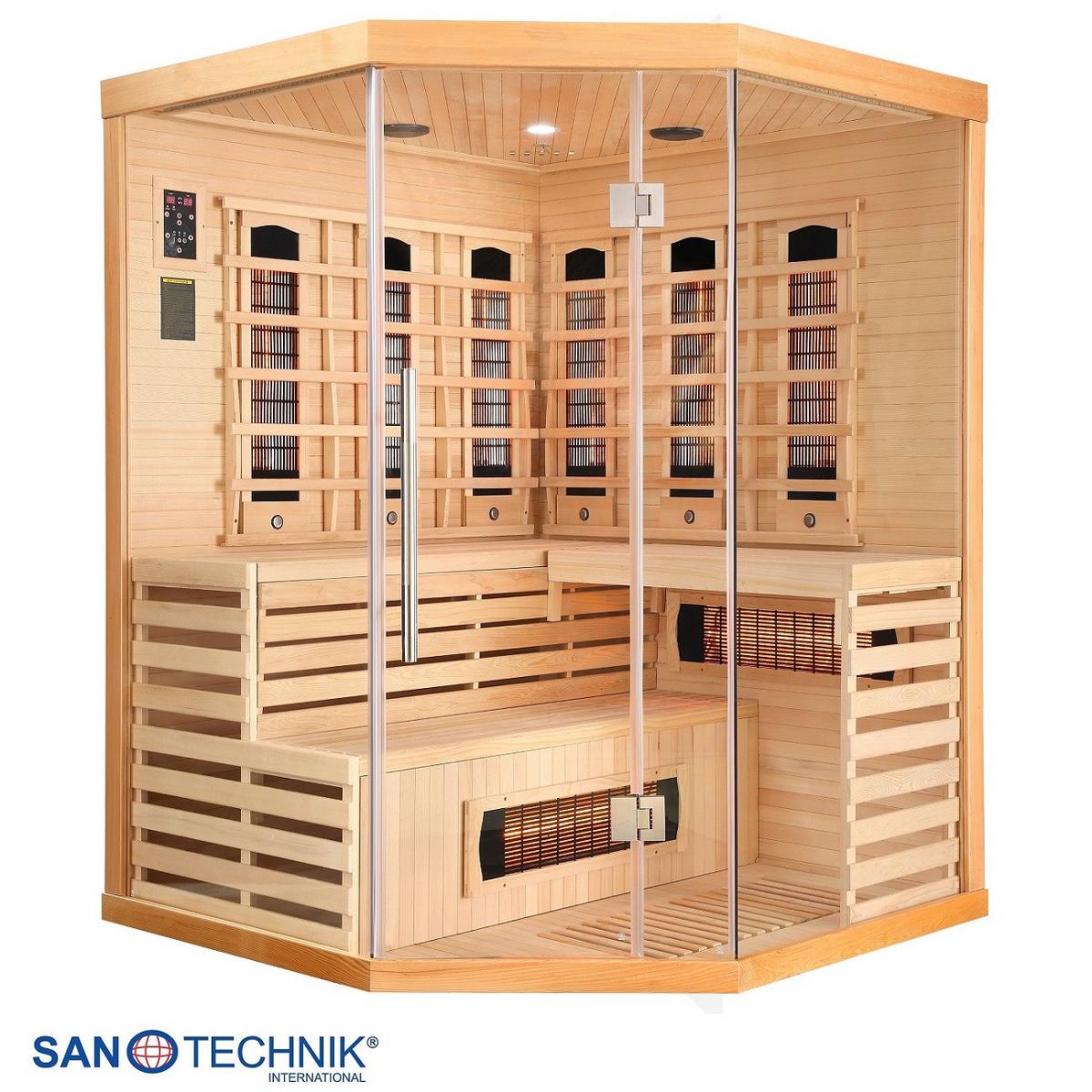 Infrarotkabine Deluxe in Braun ca. 150x200x150cm - Braun, MODERN, Holz (150/200/150cm) - Sanotechnik