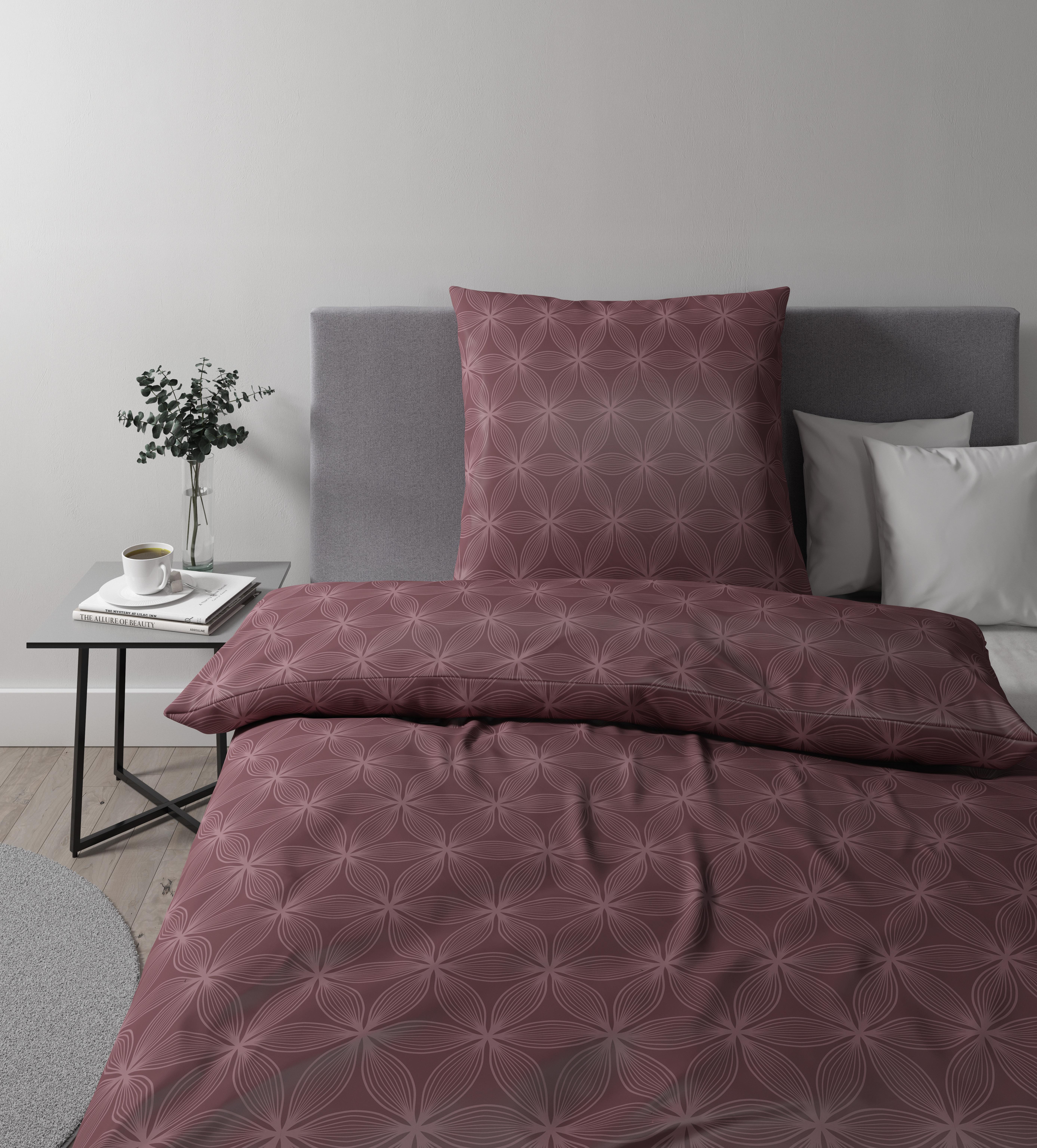 Bettwäsche Alex Design in Beere ca. 135x200cm - Beere, MODERN, Textil (135/200cm) - Premium Living