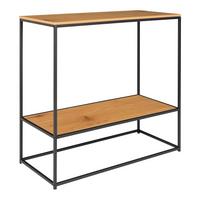 Konsole Vita Eichefarben/Schwarz - Eichefarben/Schwarz, Basics, Holzwerkstoff/Metall (80/80/36cm)
