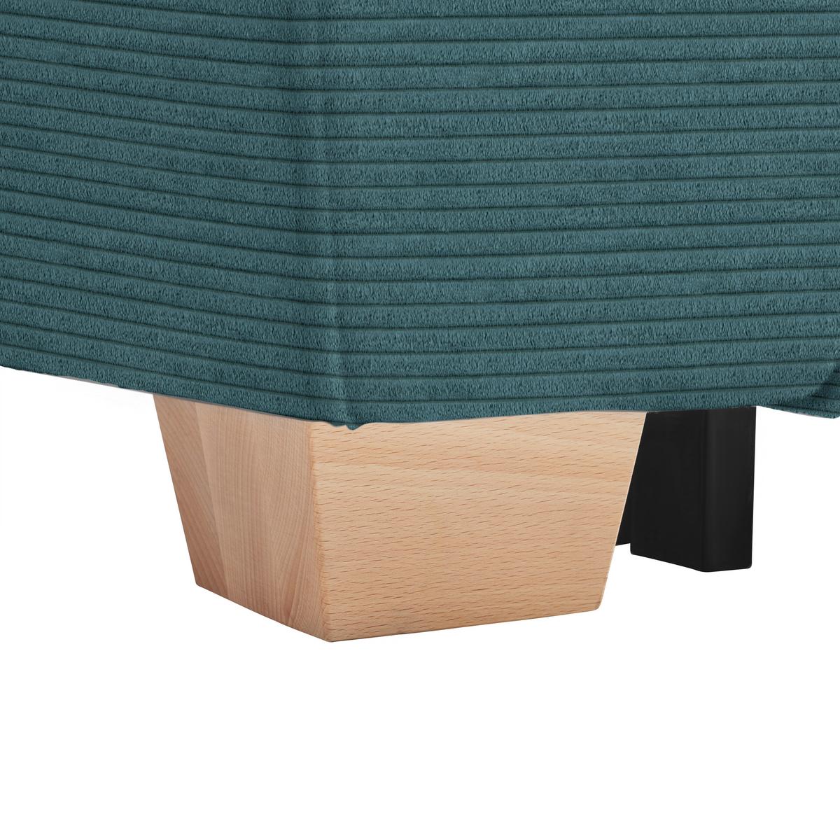 Wohnlandschaft Angelo Petrol - Petrol, MODERN, Holz/Holzwerkstoff (255/92/185cm) - Mömax