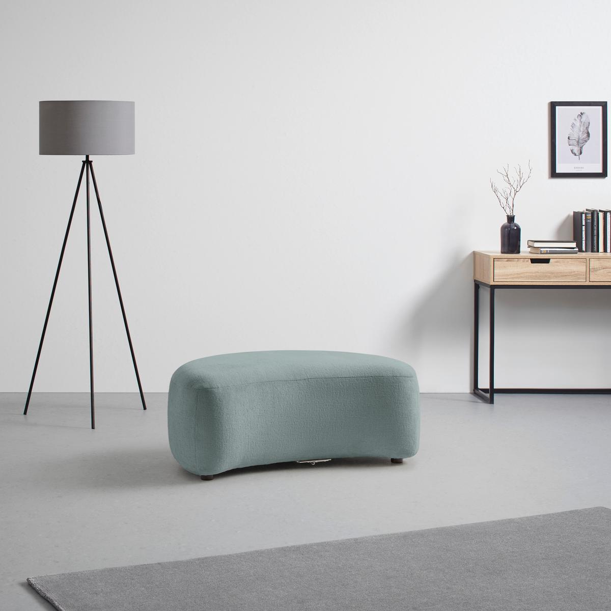 Hocker Leonas Blau - Blau/Schwarz, MODERN, Kunststoff/Textil (102/42/66cm) - Premium Living