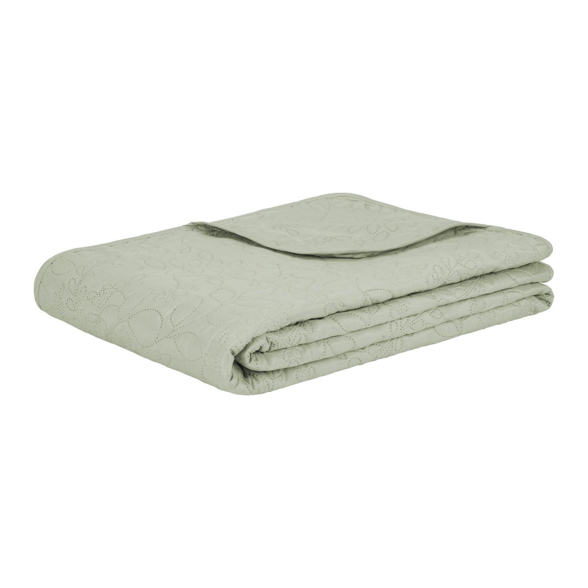 Tagesdecke Grace Salbeigrün ca. 220x240cm - Salbeigrün, Textil (220/240cm) - Modern Living