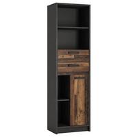 Etajera NUBI - stejar vechi/gri închis, Modern, material pe bază de lemn (55,8/196/42cm) - Modern Living