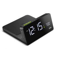 BUDZIK BC21 WECKER M. LADEFUNKTION - czarny, Basics, tworzywo sztuczne (14/14/6,4cm) - Braun