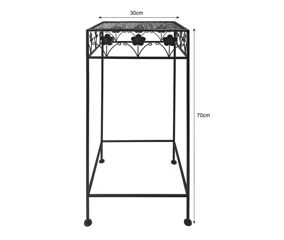 Set măsuțe suport flori PALMA 2 - negru, Trend, metal (30/30cm) - Modern Living