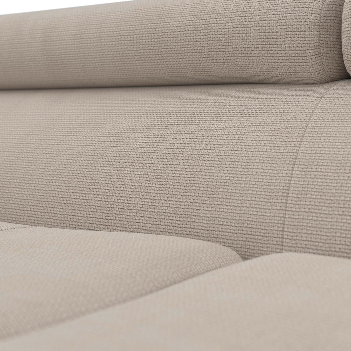 Sarokgarnitúra Emely - krém, Modern, textil/fa (267/70/195cm) - Bessagi Home
