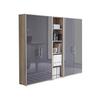 Aktenschrank Office Edition Sw Set 10 Eiche/Anthrazit - Anthrazit Hochglanz/Sonoma Eiche, MODERN, Holzwerkstoff (212,9/185,6/33cm) - MID.YOU