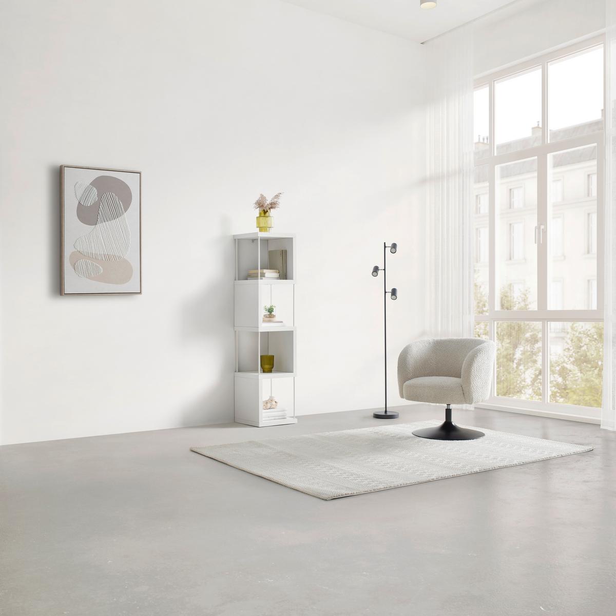 Regal Pinnar - Weiss, Modern, Holzwerkstoff/Metall (33/136,5/33cm) - Mömax