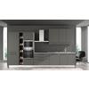 Blok Kuhinja S Aparatima Line 390 - siva/crna, Konvencionalno, drvo/metal (390/216-240/60cm) - Mömax