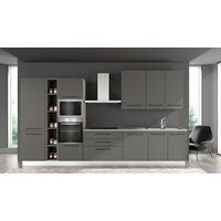 Blok Kuhinja S Aparatima Line 390 - siva/crna, Konvencionalno, drvo/metal (390/216-240/60cm) - Mömax