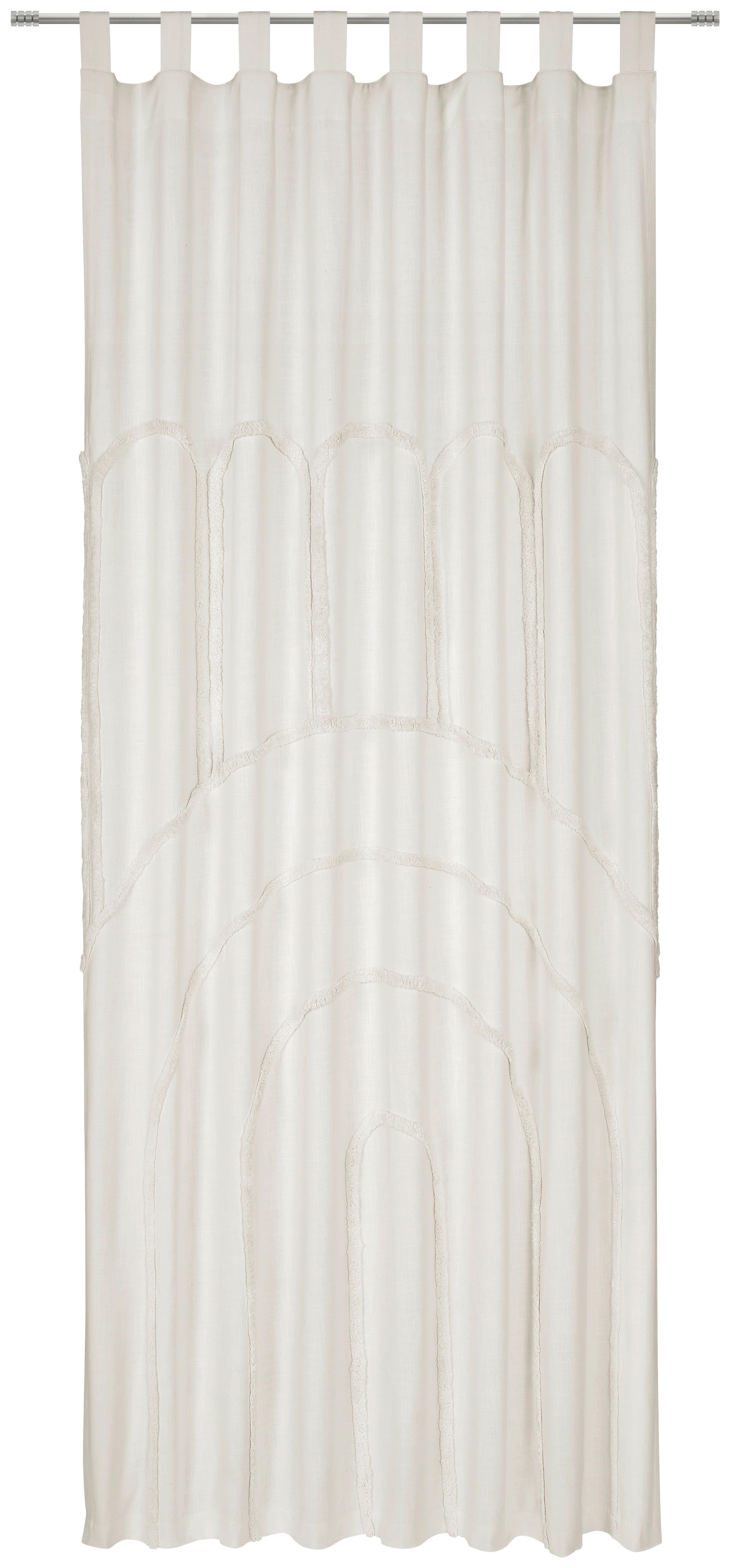 ZASŁONA NA SZELKACH NOYONA - beżowy, Trend, tkanina (140/255cm) - Ambiente