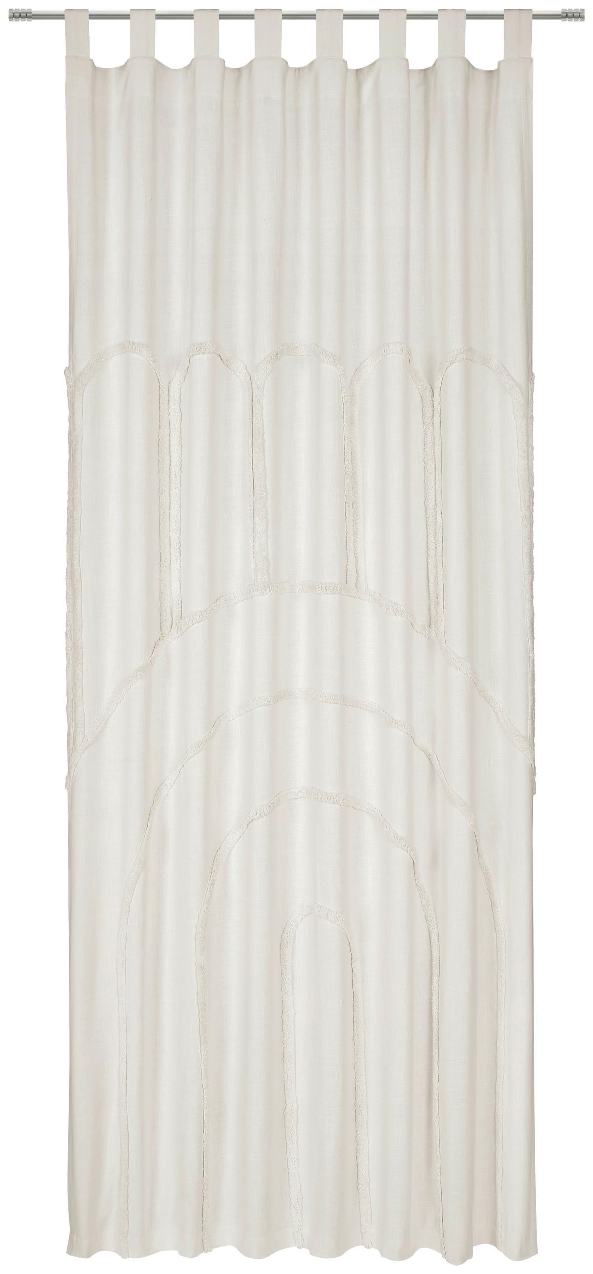 ZASŁONA NA SZELKACH NOYONA - beżowy, Trend, tkanina (140/255cm) - Ambiente