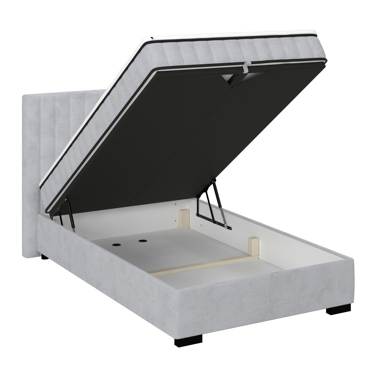 Box Krevet Maya C - siva/crna, Moderno, drvni materijal/drvo (100/200cm) - Modern Living