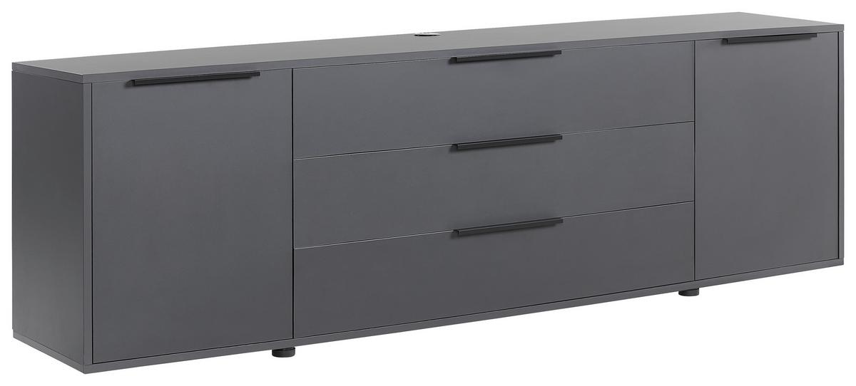 Comodă joasă Bounty - antracit, Modern (216/67cm) - Premium Living
