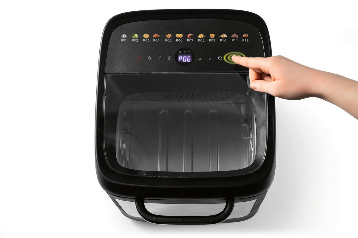 MINIPIEKARNIK 16409 - czarny, Basics, tworzywo sztuczne/metal (44,6/33,7/35,5cm) - GOURMETMAXX