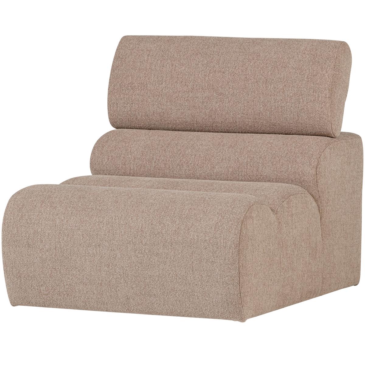 SOFAELEMENT Novi Taupe B: 82cm - Taupe/Schwarz, Design, Kunststoff/Textil (82/86/113cm) - Livetastic