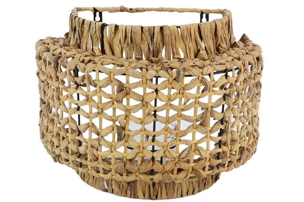 LATARNIA KALMIRI - kolor naturalny, Trend, materiały naturalne (27,5cm)