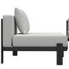 LOUNGEGARNITUR CHERRY - Hellgrau/Schwarz, MODERN, Kunststoff/Textil (265/73,5/265cm) - Bessagi Garden