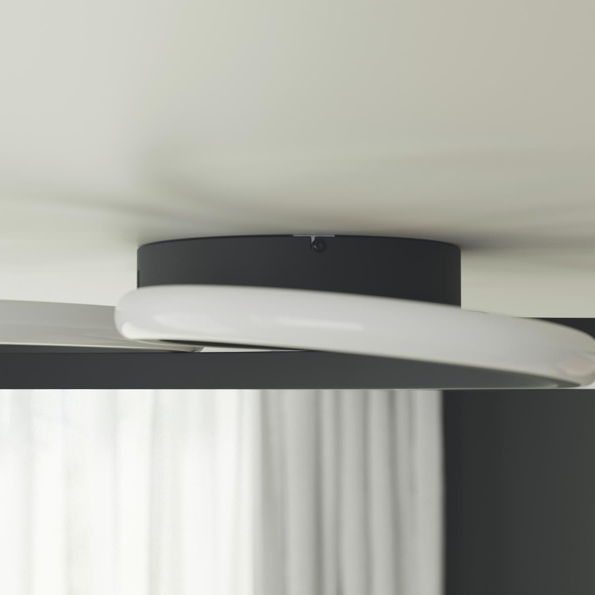 LAMPA SUFITOWA LED MATAR *SBN* - czarny, Design, tworzywo sztuczne/metal (70/10cm) - Novel