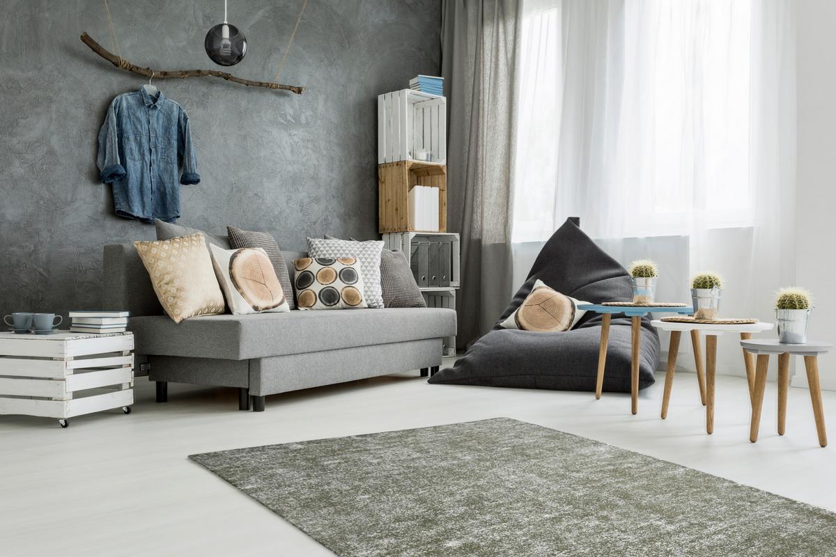Vintage-teppich Etna 110 Olivgrün 160x230 - Olivgrün, Basics, Textil (160/230cm) - Kayoom