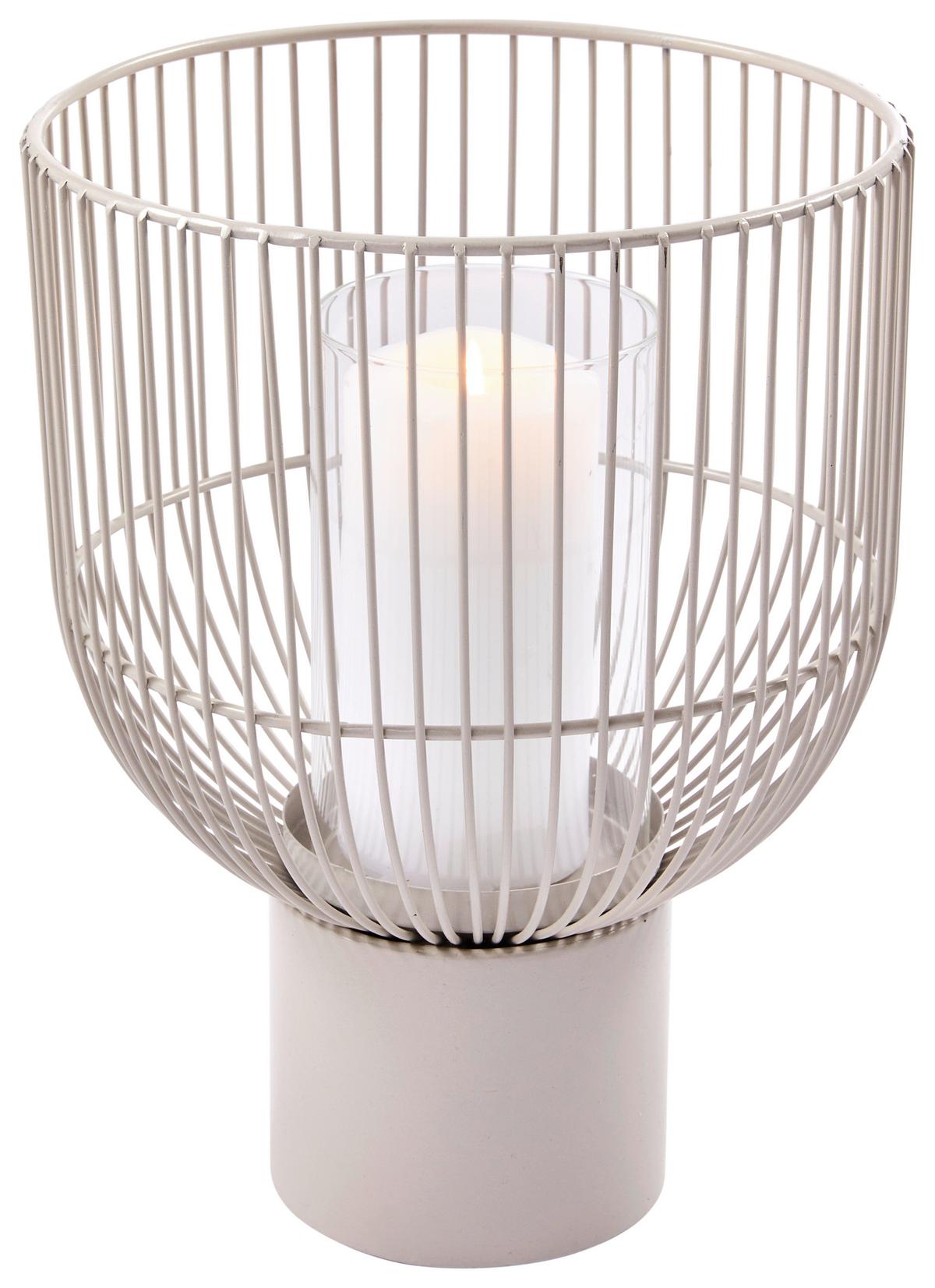 LATARENKA 9719509 - SIMPLY NORDIC - beżowy, Basics, metal/szkło (22/22/30cm) - Boltze Home