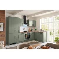 Küchenleerblock Anton o. Geräte Wildeiche/Schilfgrün - Schilfgrün/Wildeiche, Trend, Holzwerkstoff/Metall (310/172cm) - Respekta