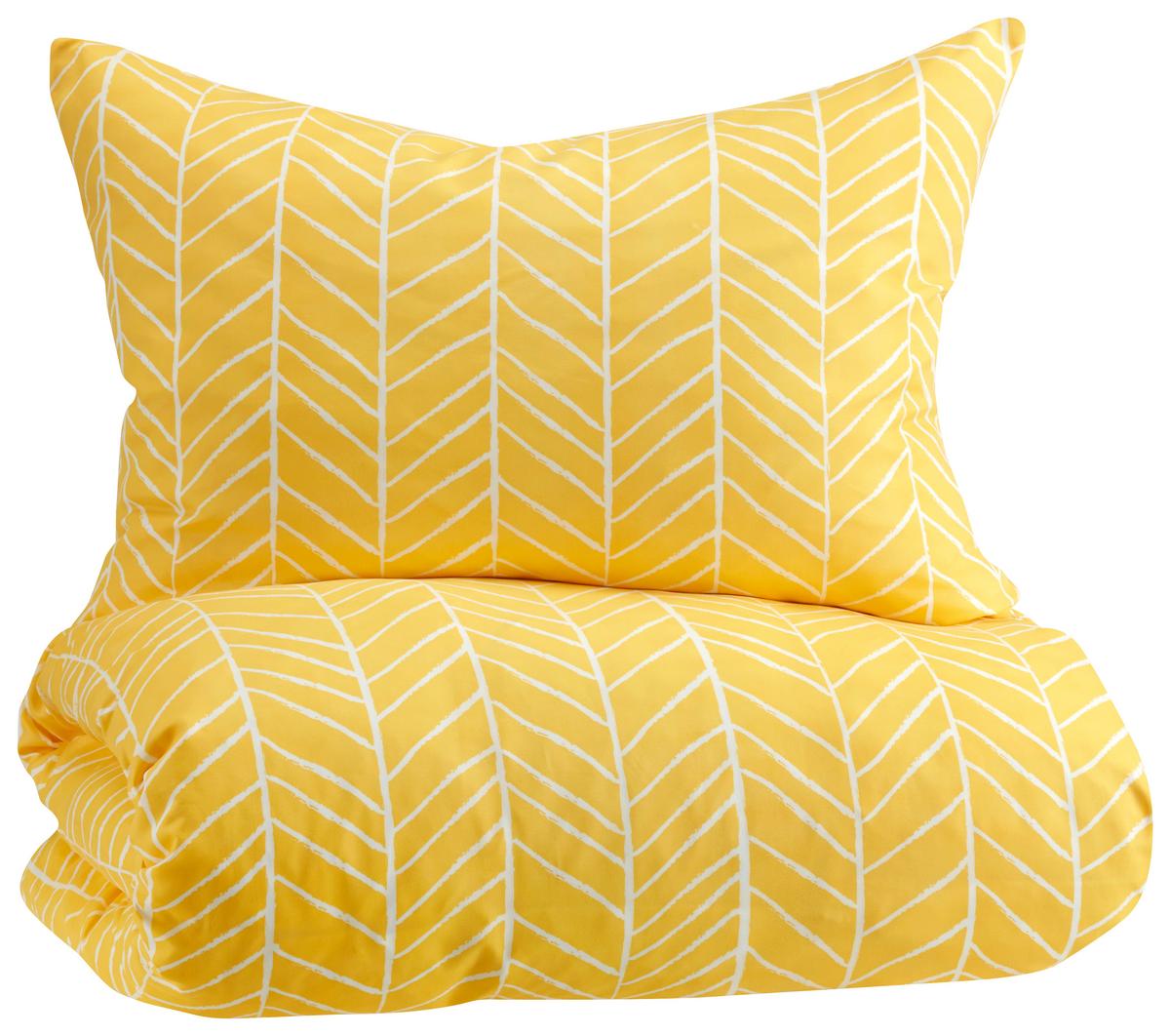 Ágyneműhuzat-garnitúra Marble - sárga, Konventionell, textil (140/200cm) - Modern Living
