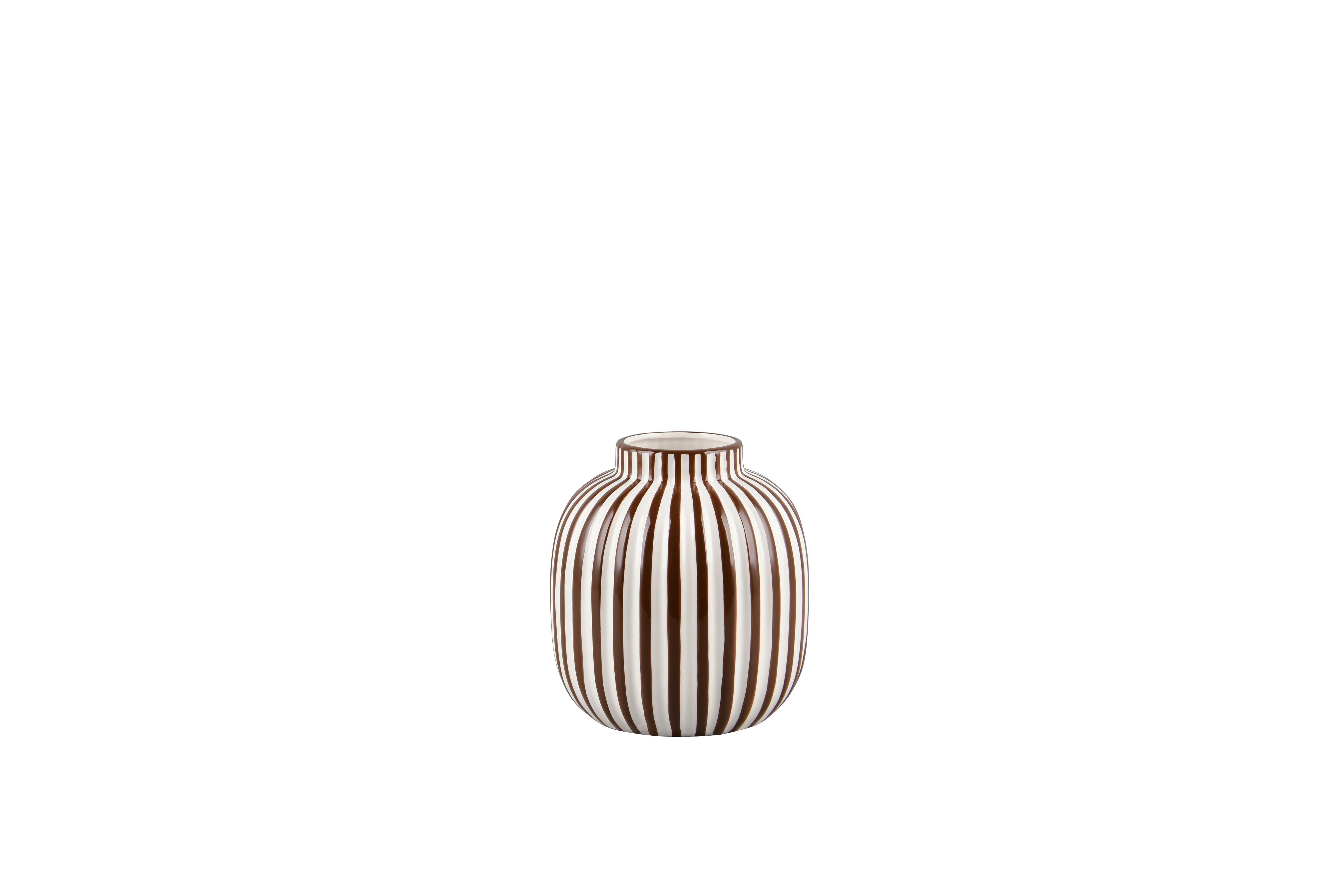Dekovase Savanna Braun/Weiß - Braun/Weiß, Basics, Keramik (19/19/20,7cm)