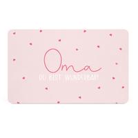 Schneidebrett Oma in Rosa/Weiss - Weiss/Rosa, Konventionell, Kunststoff (23,3/14,3/0,2cm)