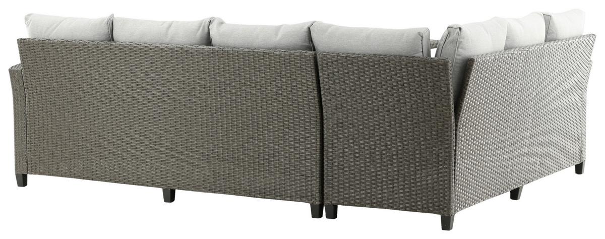 Dining-Loungeset Brentwood Grau - Grau, KONVENTIONELL, Kunststoff - Gardenson