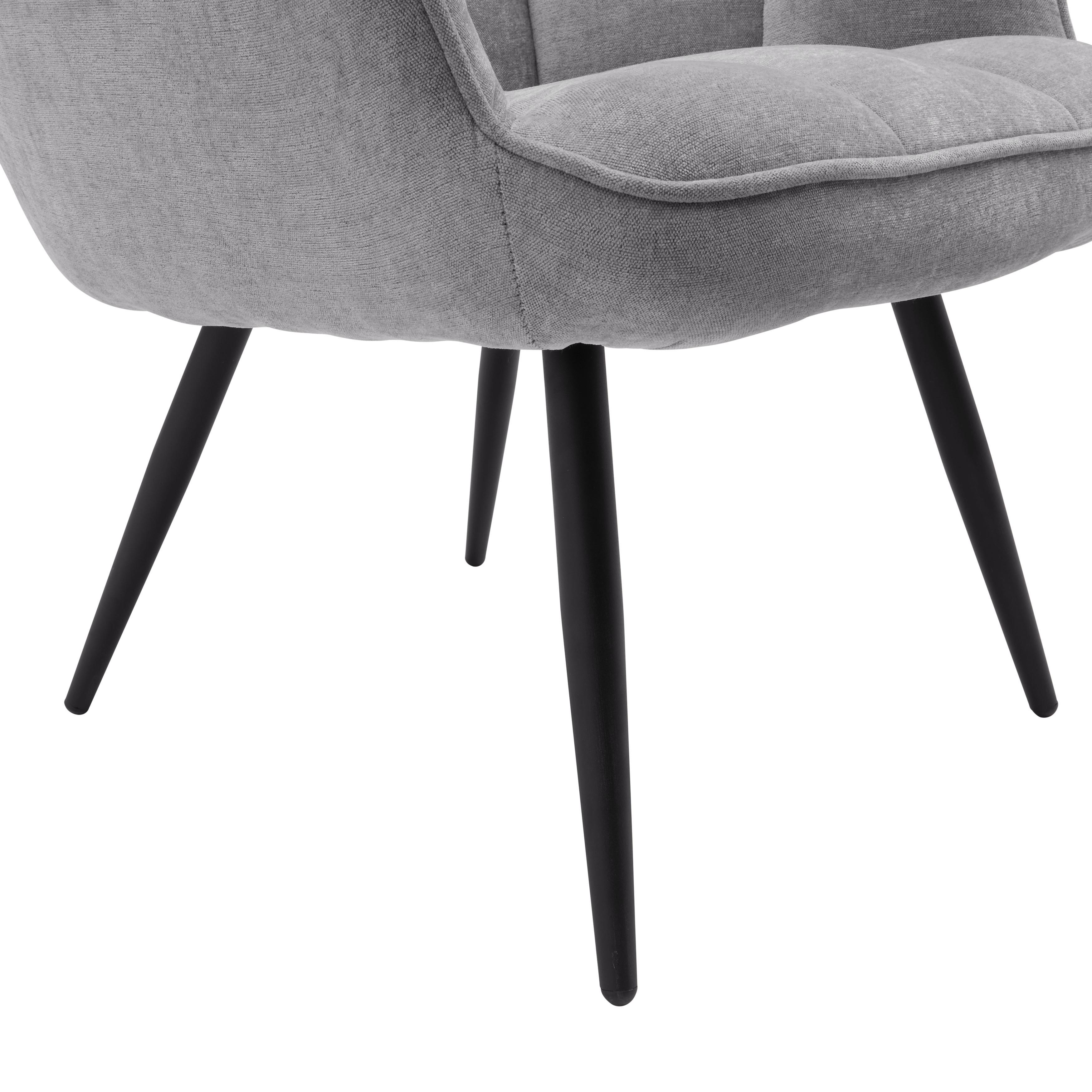 FÅTÖLJ ALEX -BASED- - grå/svart, Modern, metall/textil (68/100/78cm) - Based