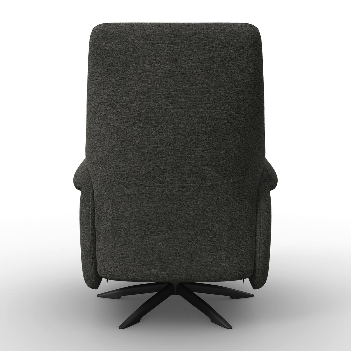 Elektrischer Relaxsessel Alice mit Liege- und Relaxfunktion - Dunkelgrau/Schwarz, MODERN, Holz/Textil (76/110/90cm) - Bessagi Home