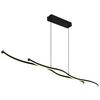 SUSPENSION LED LOREN - opale/noir, MODERN, métal/matière synthétique (110,4/8,6/120cm) - Mömax