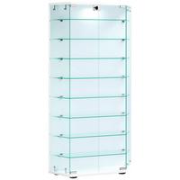 VITRINE CENILA XL - Weiss/Transparent, Design, Glas/Holzwerkstoff (83/114/17cm) - MID.YOU