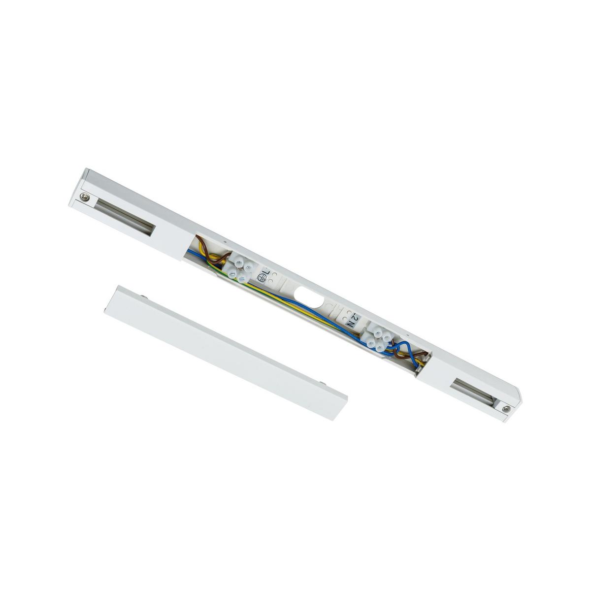 Schienensystem-Einspeiser Urail Middle-Feed in Weiß - Weiß, Basics, Kunststoff (30,4cm) - Paulmann