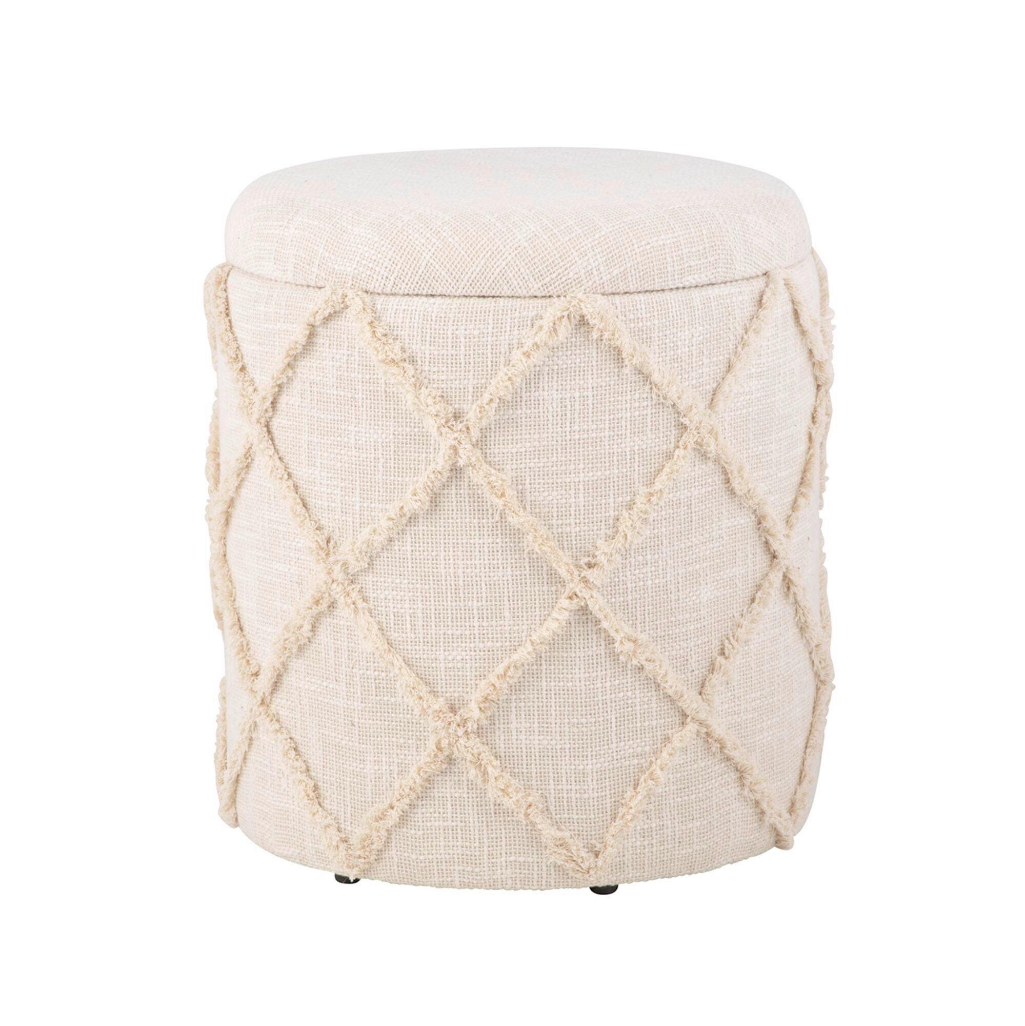 Tabure Baumwolle, Krem Barva - krem barve, Basics, tekstil (40/45cm) - Livetastic