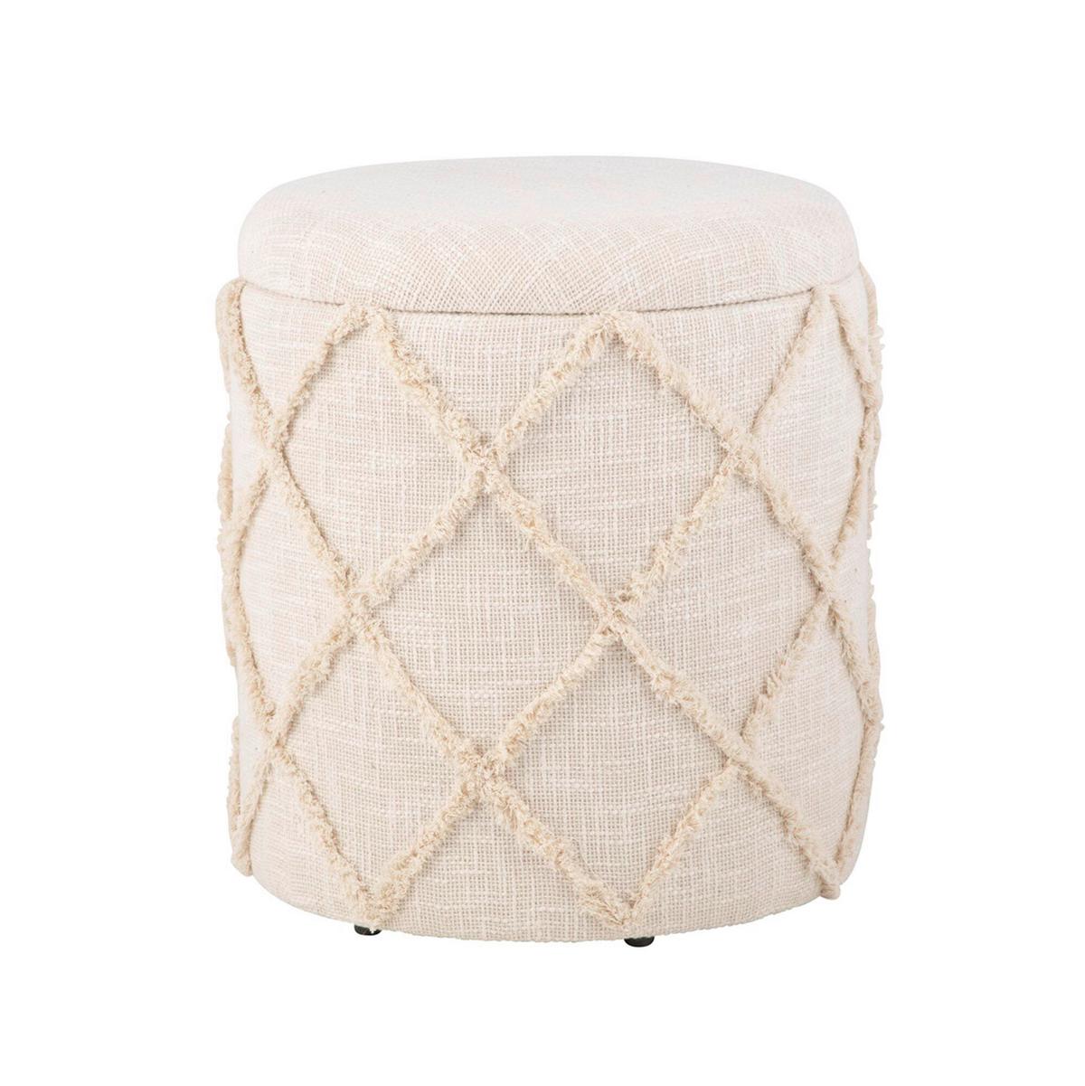 HOCKER WL7.422 - Creme, Basics, Textil (40/45cm) - Livetastic