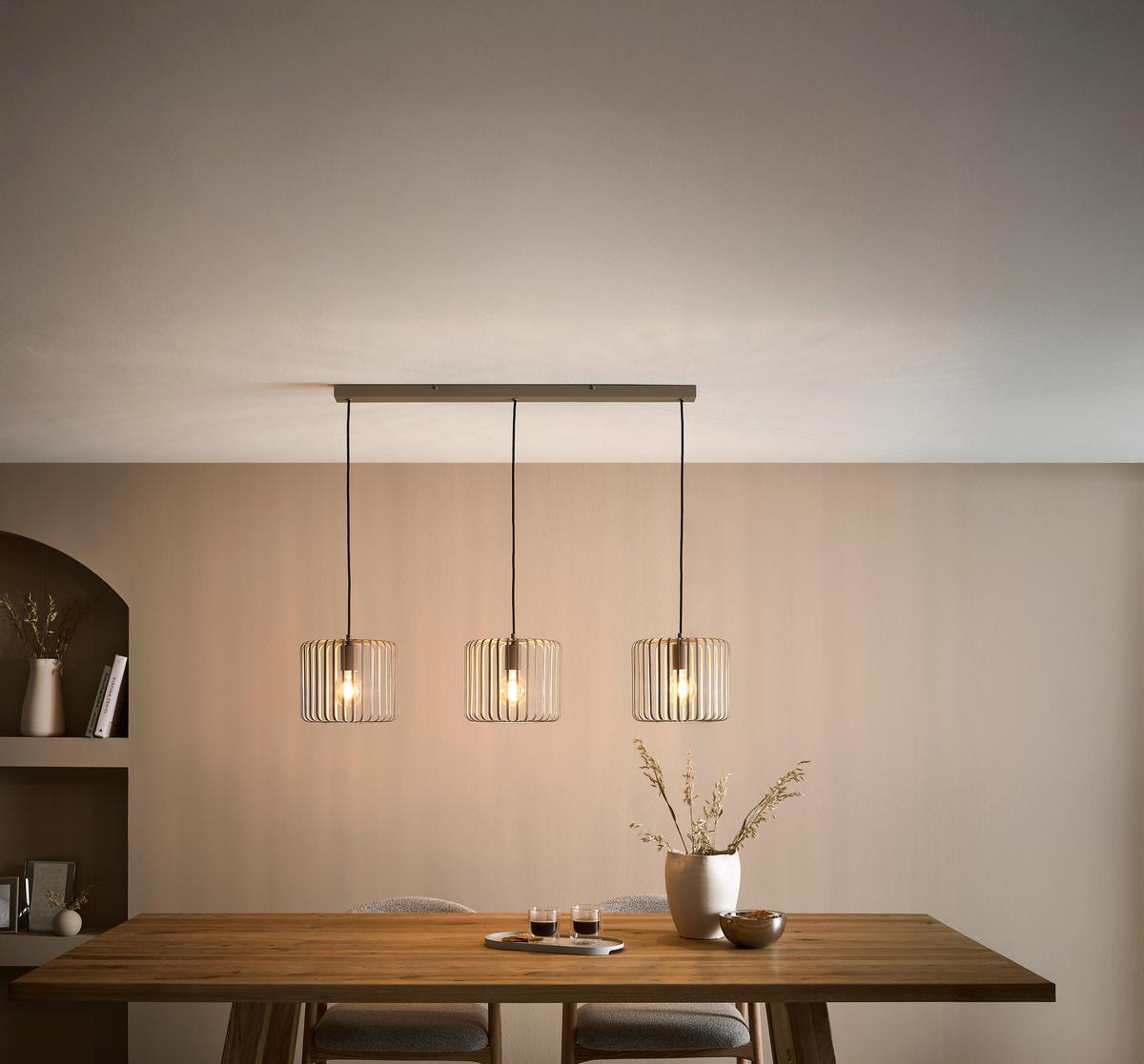 LAMPA WISZĄCA COVENTRY *SBN* - kolor piaskowy, Konventionell, metal (110/25/120cm) - Novel