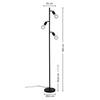 GOLVLAMPA STEFAN - svart, Basics, metall/plast (22cm) - Mömax