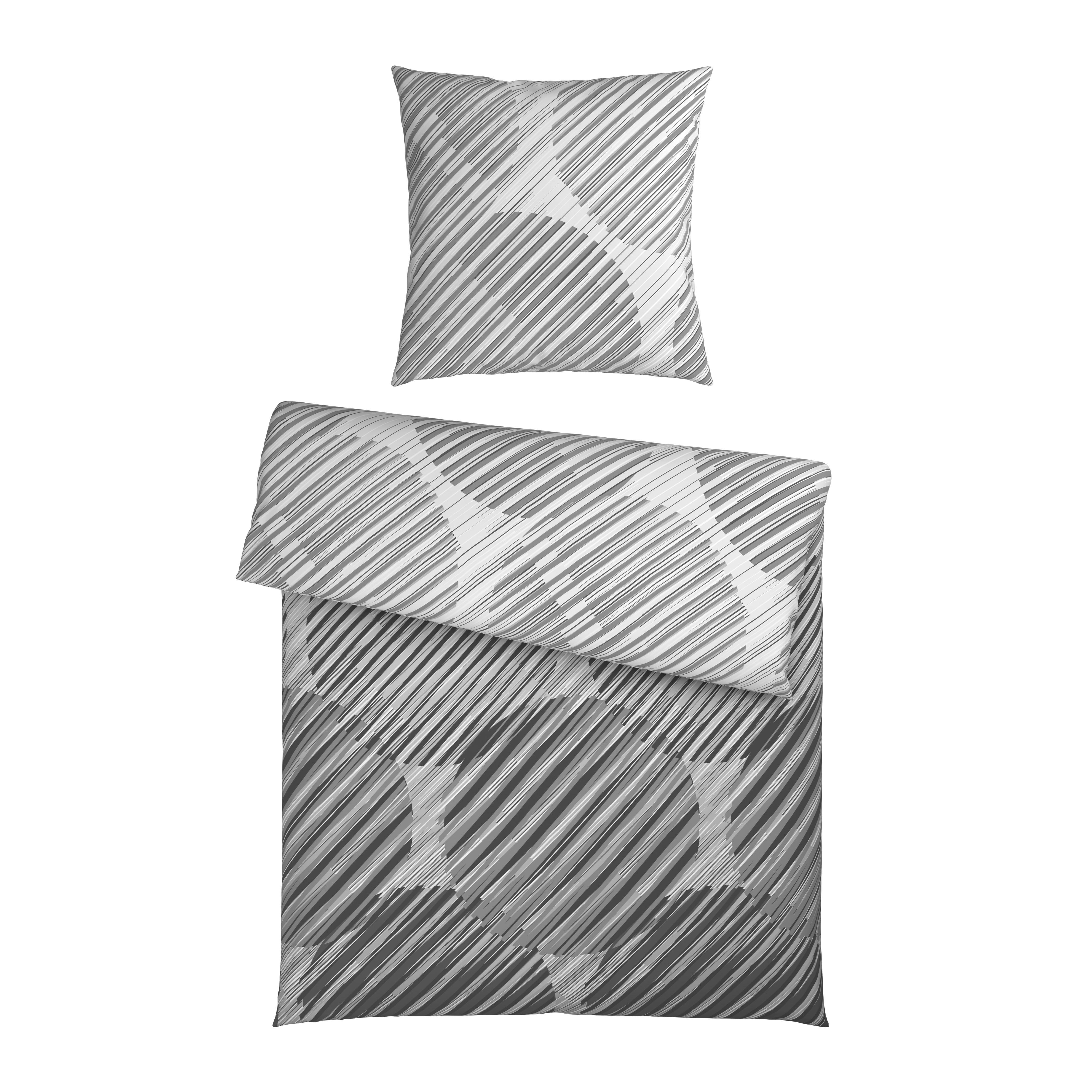 POŚCIEL BARI - szary, tkanina (155/220cm) - Novel