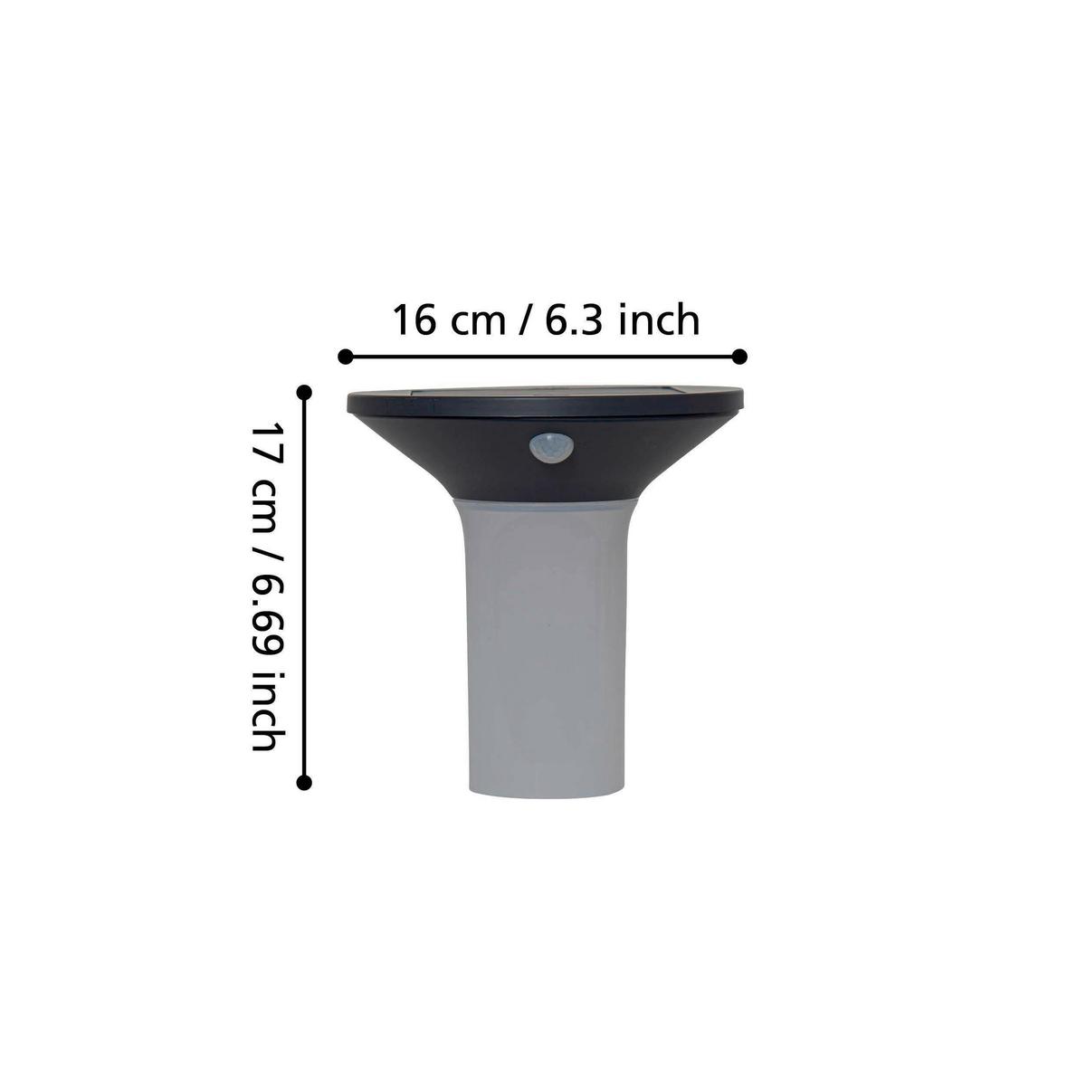 Aussenwandleuchte 900243_corbezzola - Weiss/Graphitfarben, Basics, Kunststoff (16/16cm) - Eglo