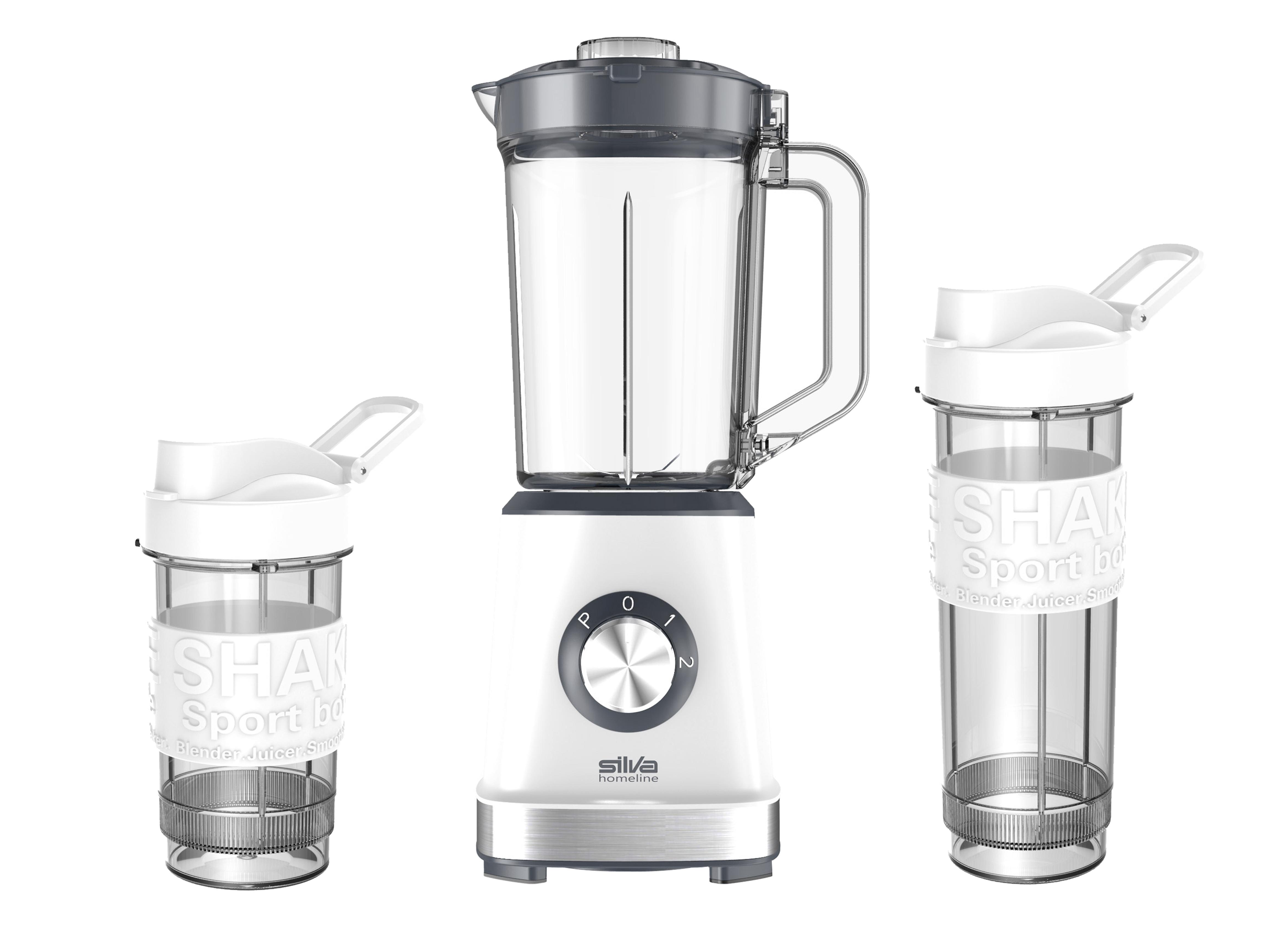 Standmixer Smooth max. 500 Watt - Edelstahlfarben/Schwarz, Kunststoff (18/37,5/15,3cm) - Silva Homeline