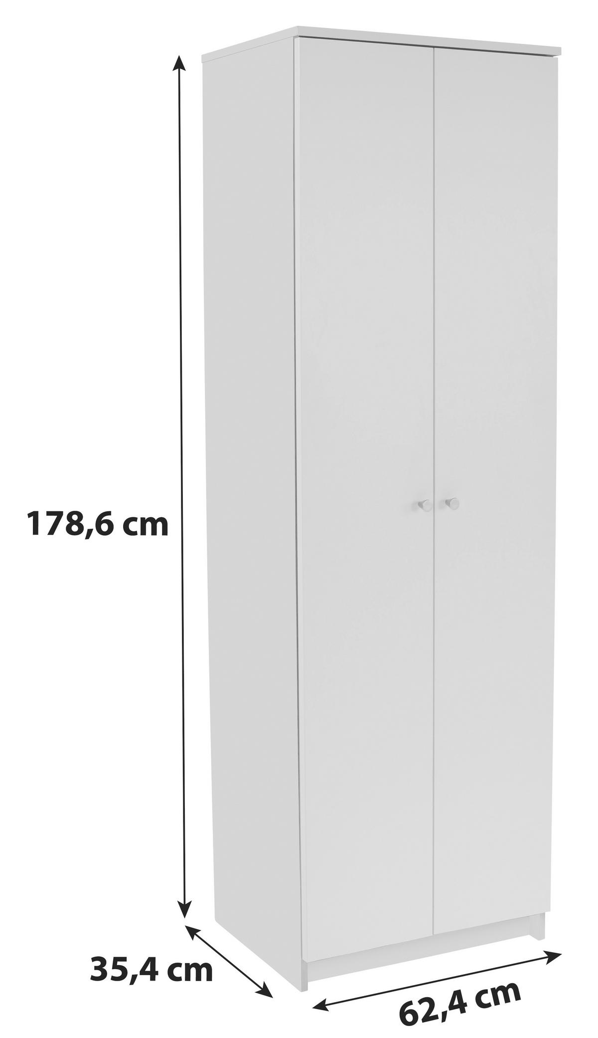 Dulap pentru pantofi KV05 - alb, Modern (62,4/178,6/35,4cm) - Best Price