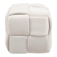 Hocker Ella Beige Samt - Beige/Schwarz, MODERN, Holz/Kunststoff (47/47/47cm) - Bessagi Home