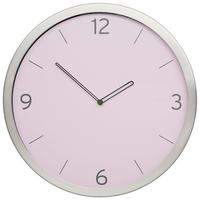 Wanduhr Sally Ø ca. 30,5cm - Silberfarben/Rosa, Glas/Metall (30,5cm) - Modern Living